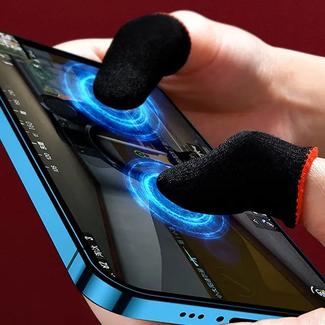 Fundas para Dedo Gaming Protector de Dedo para Juegos Moviles Thumbsleeves Negro