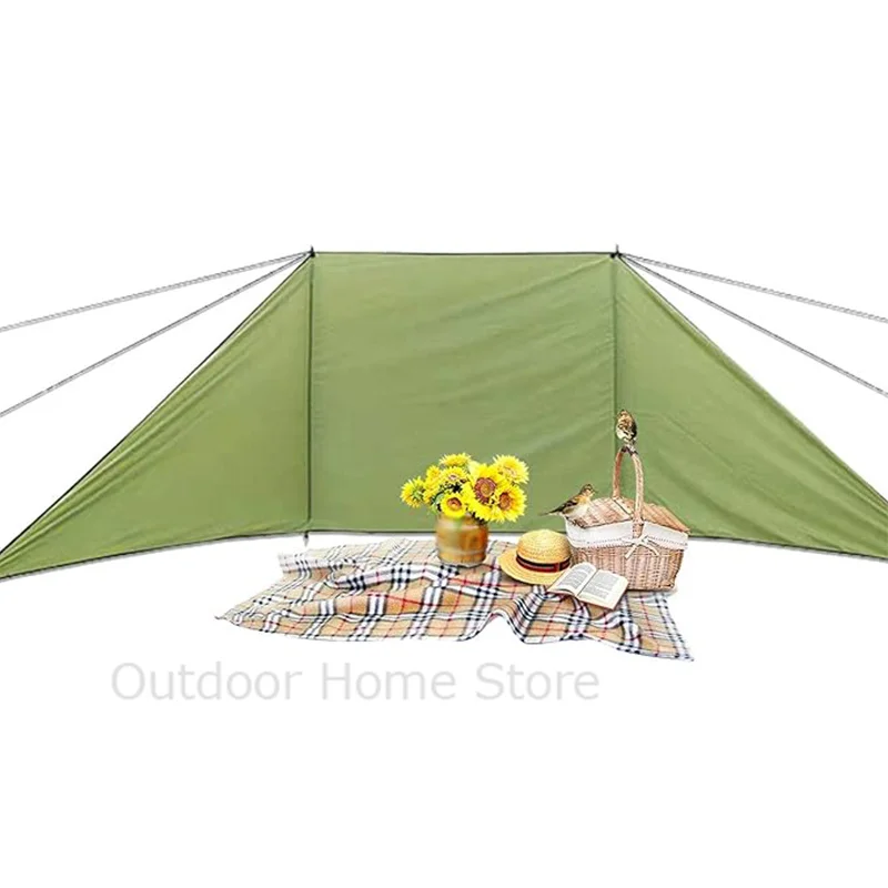 Parabrezza Da Campeggio Pieghevole Leggero Frangivento Escursionismo All'Aperto Oxford Shelter Barbecue Falò Picnic Parabrezza Antivento