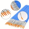 100pcs Paint Brushes Set for Kids Acrylic with Flat Round Pointed Paint Brushes Craft Watercolor Oil Painting Brushes 5