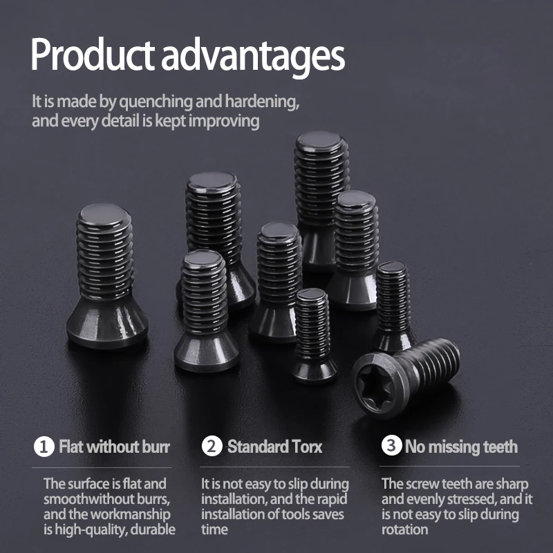 20pcs/lot Torx Screw M1.8 M2 M2.5 M3 M3.5 M4 M5 M6 For Carbide Turning Inserts CNC lathe Tool Accessories Bar 12.9 Alloy Steel