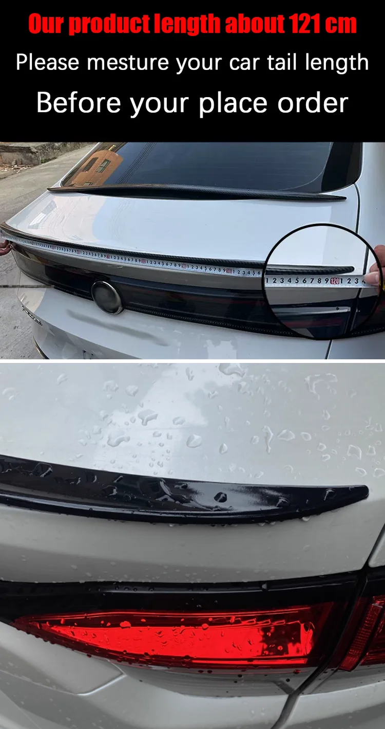 121 cm Auto Heckspoiler Für Mercedes Benz Zubehör CLS Klasse W218 CLS63 CLS500 CLS550 Limousine 2012-2018 Gummi schwarz Weiches Kunststoff – Detail 3