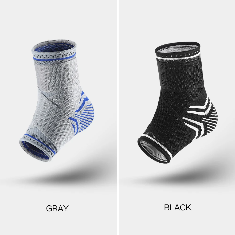 Knitted Strap Basketball Fitness Ankle Socks Sports Riding Non-Slip Silicone Ankle Protector 1 piece