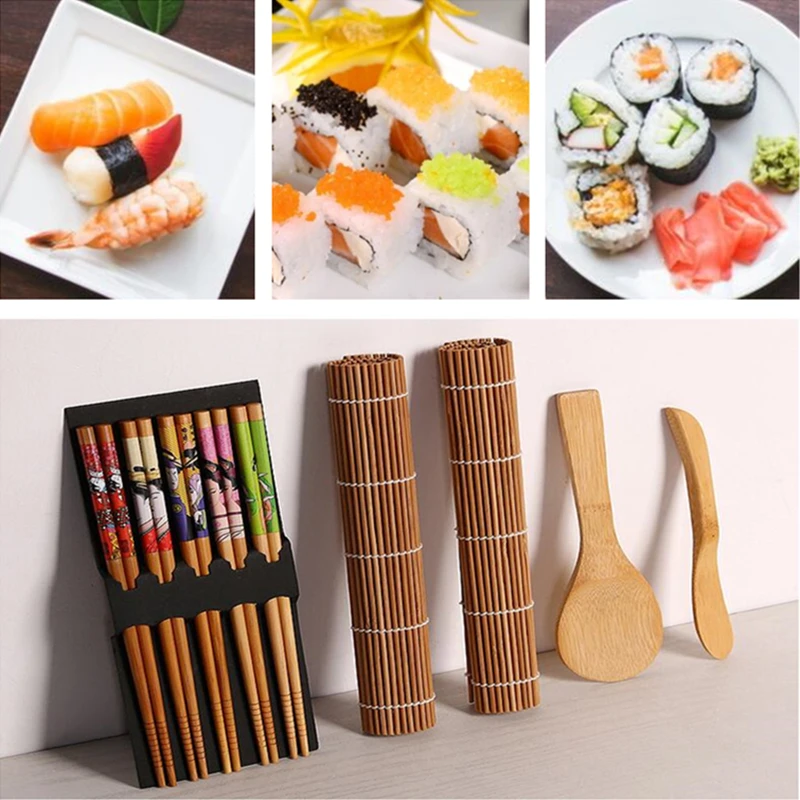 9 PCS/Set Japanese DIY Sushi Maker Set Rice Kitchen Sushi Making Kit Sushi  Mold Set For Sushi Roll Cooking Tools Utensil - AliExpress