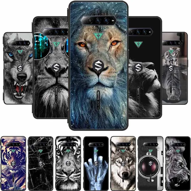 Lion Wolf Design Silicone Soft TPU Back Cover Case