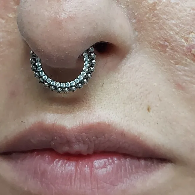 G23 Titan Piercing Nasenringe Clicke Septum Hoops Körperschmuck Ohrringe ASTM F136 16G Knorpel Tragus Membran Titan Scharnier – Detail 19