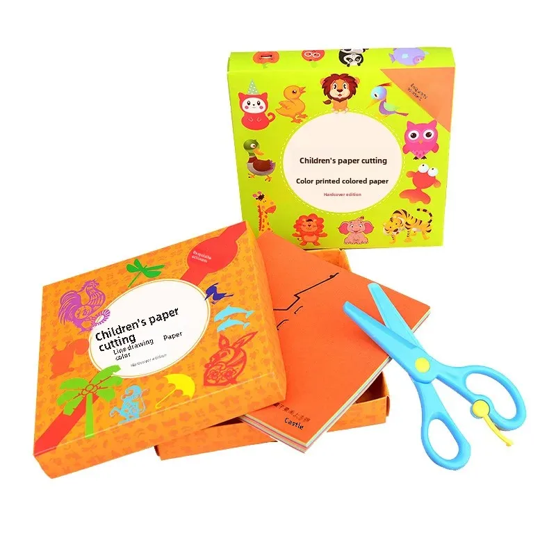 Children's Paper Cutting Gift Box Handmade Early Education Toys Baby Intelligence Enhancement Preschool Gifts Craft Materials