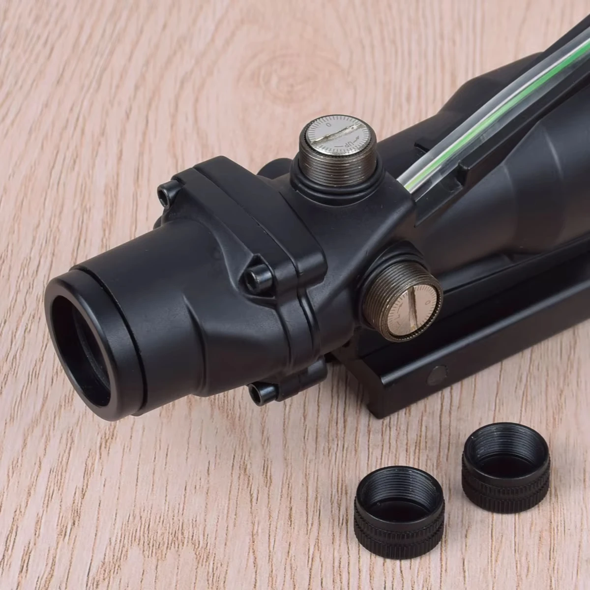 Hunting Riflescope Chevron Cross 4X32 Fiber Optical Scope Red Green Illuminated Tactical Optical Sight Airsoft AR15 HK416 tactical magnifier scope rifle scope