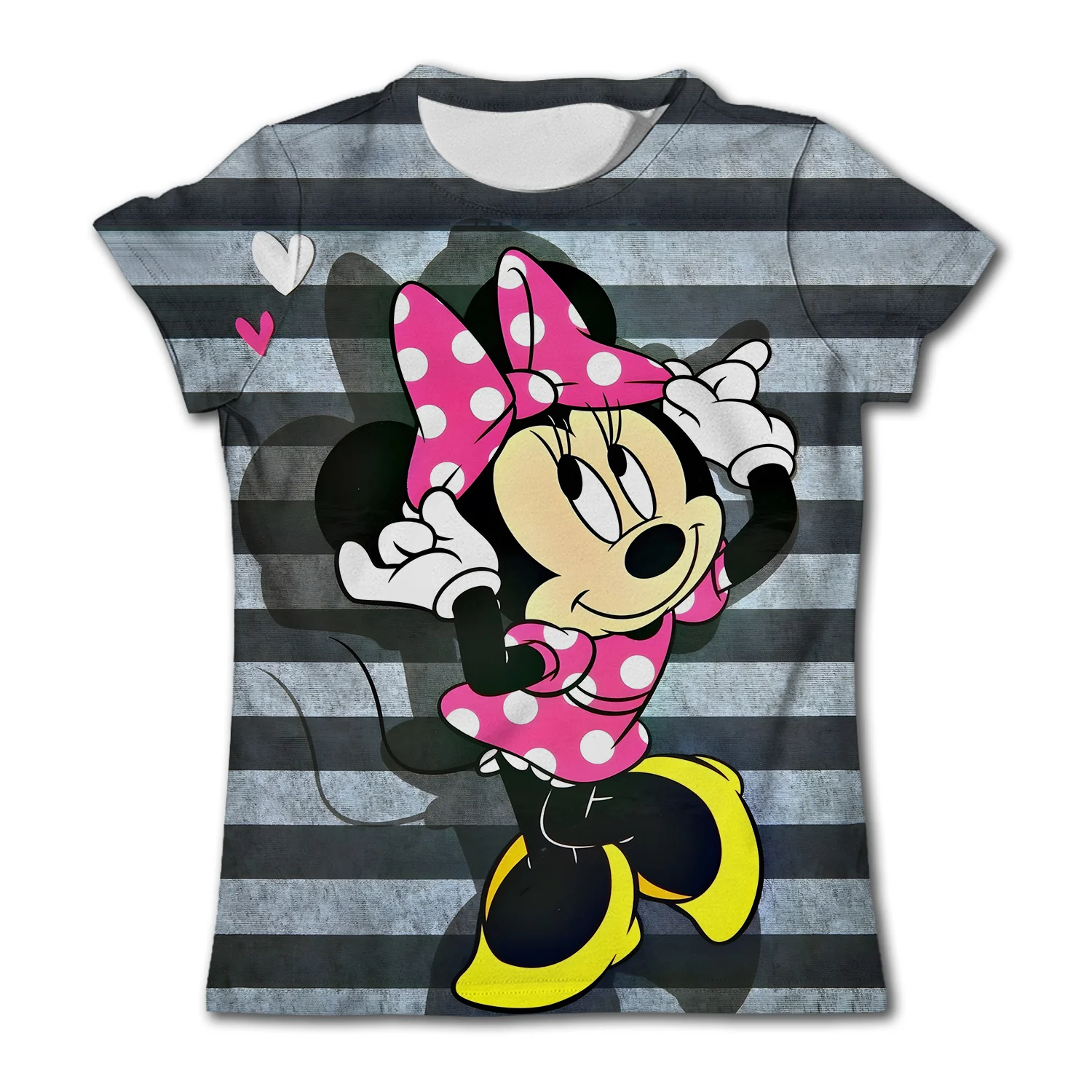 

Kawaii Minnie Mouse Girls' T-shirt Disney Cartoon Children's Short Sleeve Summer Kids T shirts Casual Quick Dry Girl Top Clothes