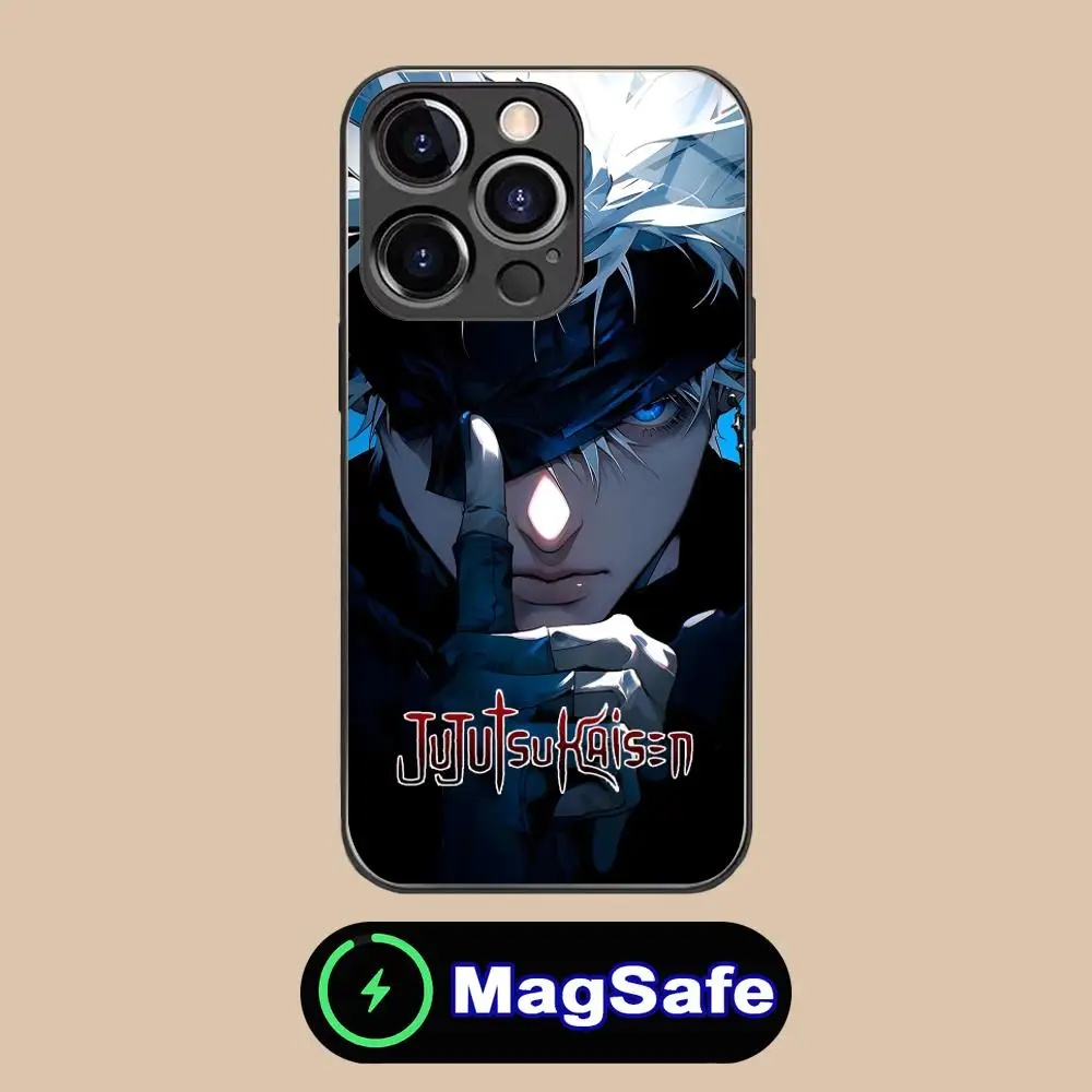 Jujutsu Kaisen Satoru Gojo Luxury Phone Case with MagSafe Glass Cover