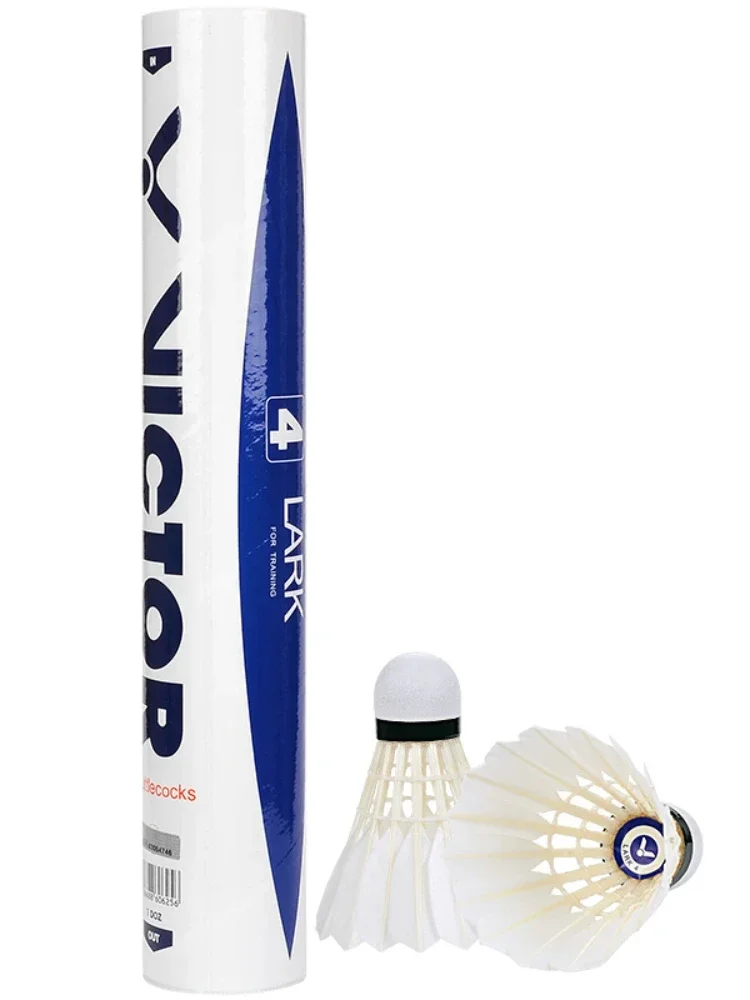 New Genuine Victor Lark 4 Shuttlecocks Badminton Shuttle Duck Feather Ball for Training