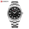 CURREN 8453 Men's Quartz Watches Fashion Elegant Simple White Clock Stainless Steel Strap Wristwatch for Male Gift 6