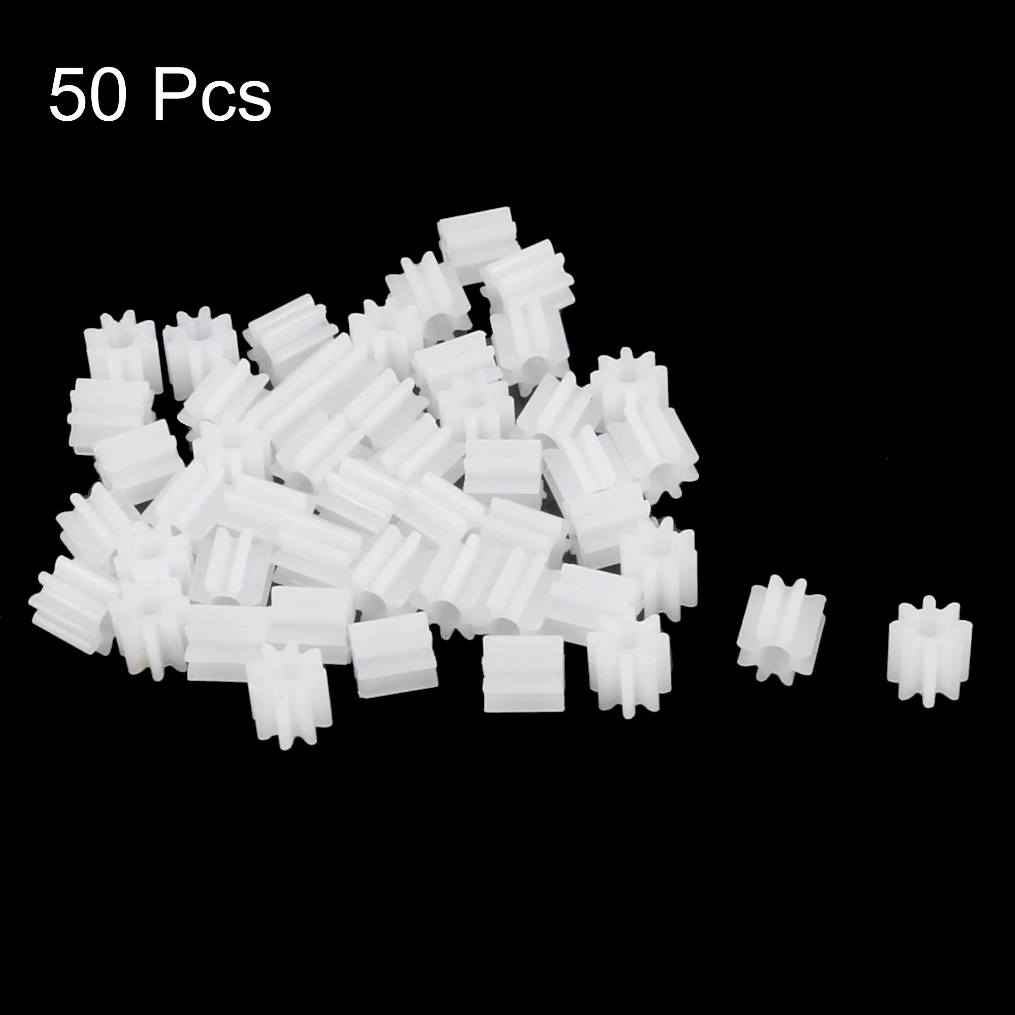 50Pcs 082A/142A Plastic Gear 8/14 Teeth 0.5 Mold Reduction Gear Plastic Worm Gears Motor Parts Toy Accessories for RC Car Robot