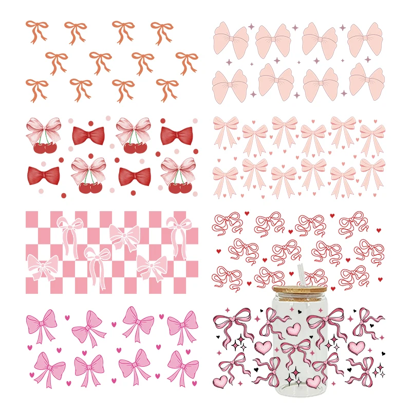 UV DTF Transfer Sticker Valentine's Day DIY Waterproof Decals For 16oz Libbey Glasses Wraps Bottles Cup Can