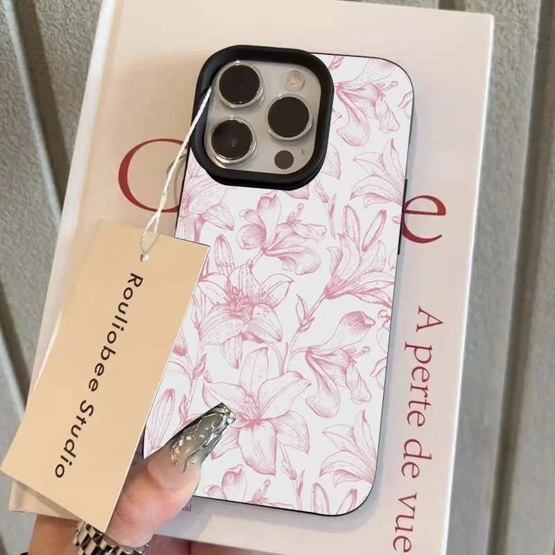 Elegant Lily Floral Pattern Phone Case