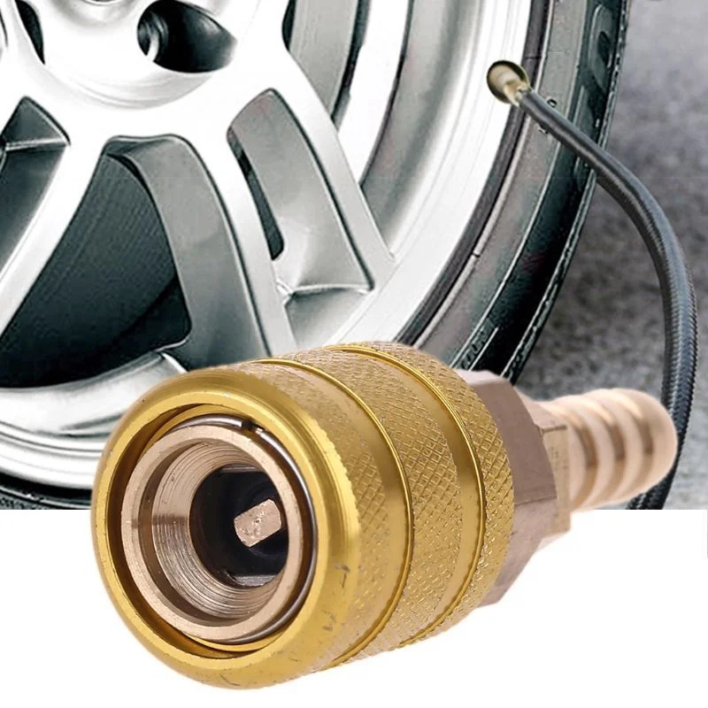 

1Pcs Tire Valve Clip Pump Nozzle Clamp 8mm Solid Brass Quick Connect The Inflation Connector Air Chuck Inflator Pump Adapter