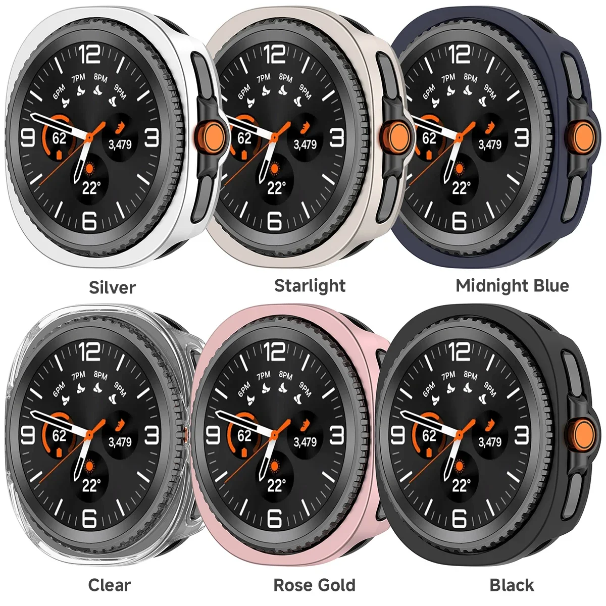 Glossy Protective Hard Case Cover for Samsung Galaxy Watch 8 Classic
