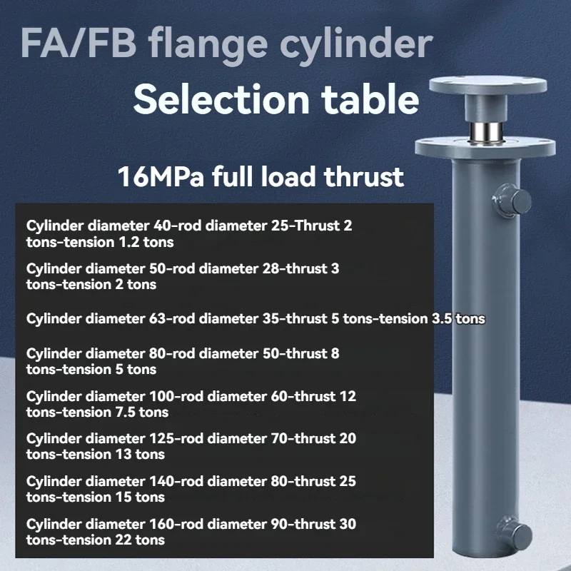 Hydraulic cylinder 5T upper flange cylinder complete two-way telescopic packaging pressure lift 3