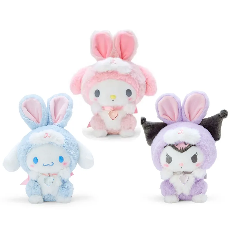 

New Kawaii Cute Anime Bunny Ears Plush Kids Stuffed Toys For Children Gifts 24CM
