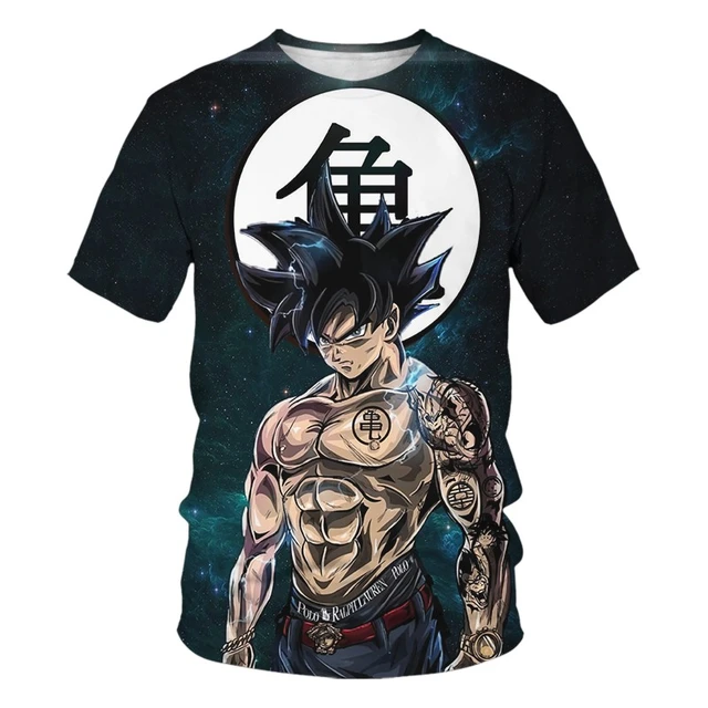 Dragon Ball desenho animado manga curta camiseta, camiseta Son Goku, tops  impressos de anime, camisetas infantis, roupas de bebê, presente para  crianças, verão - AliExpress