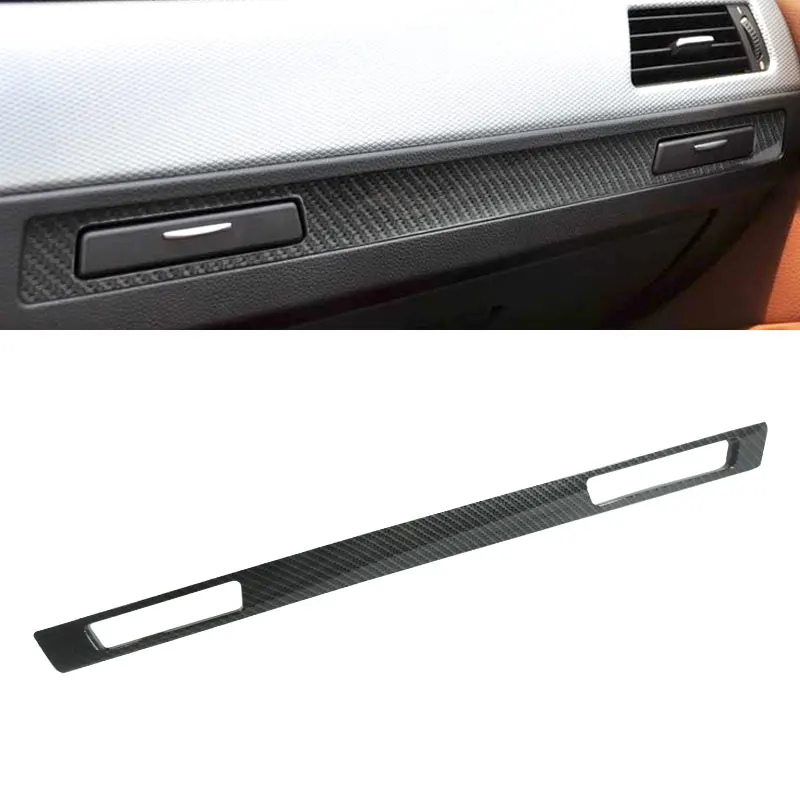 

LHD For BMW 3 Series E90 E92 E93 2005-2012 Carbon Fiber Texture Center Console Glove Box Water Cup Holder Panel Cover Trim Strip