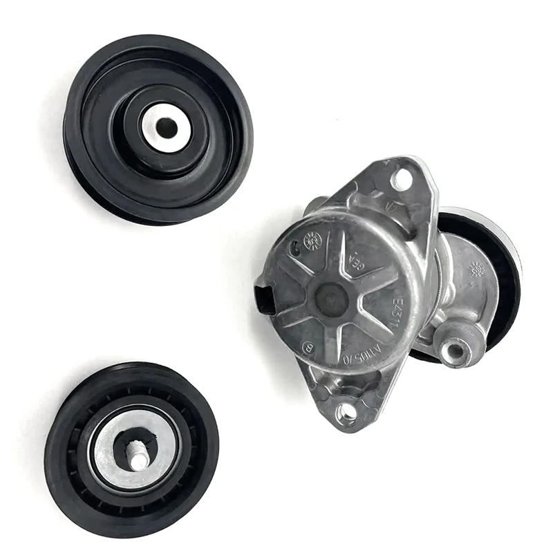 

A2722000270 A2722021019 A2722021419 Metal Tensioner & 2 Idler Wheels For Benz M272 M273