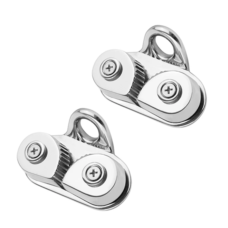 

Marine Grade 316 Stainless Steel Fast Entry Cam Cleat with Leading Ring for Line Sizes Upto 9/16-Inch, 15Mm, Marine Grade for