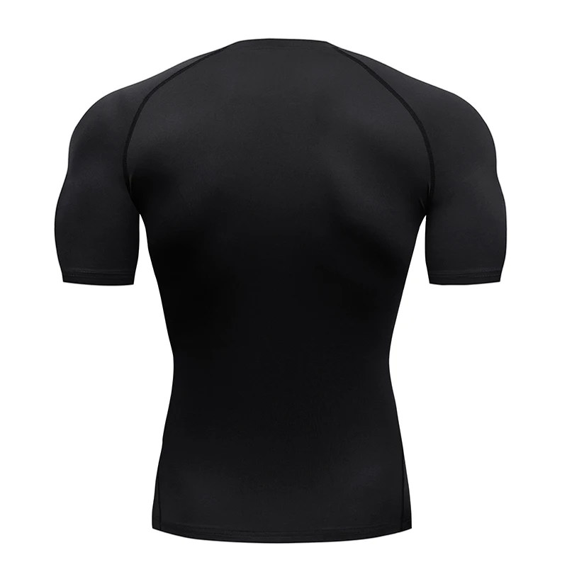 Compression Sports Shirt Short Sleeve Men Fitness T-Shirt Summer Running Quick Drying Top Gym Workout Bodybuilding