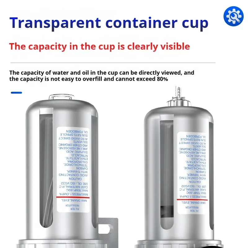 Riduttore Di Pressione Gpl Regolatore Pressione Aria Con Filtro Antiparticolato E Trappola Acqua - Per Compressori Fino A 215 PSI Filtro Regolatore Aria Combo BAO - Foto 12