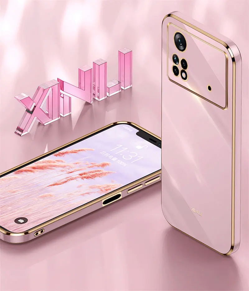 

For Xiaomi Poco M4 Pro 4G Case 6D Plating Silicone TPU Shockproof Back Cover Matte Phone Case for Xiaomi Poco M4 Pro M4Pro 4G