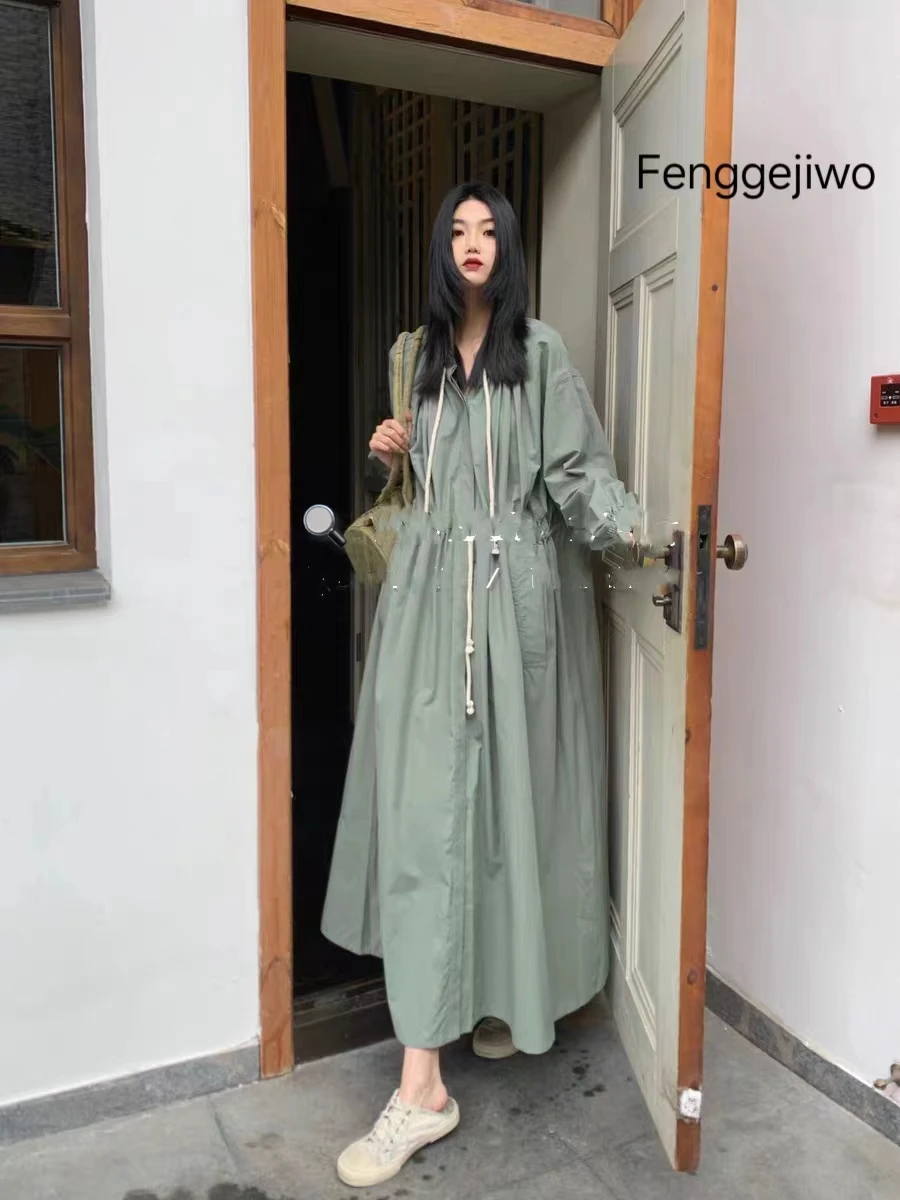 

Свободное платье Fenggejiwo из чистого хлопка, большие размеры