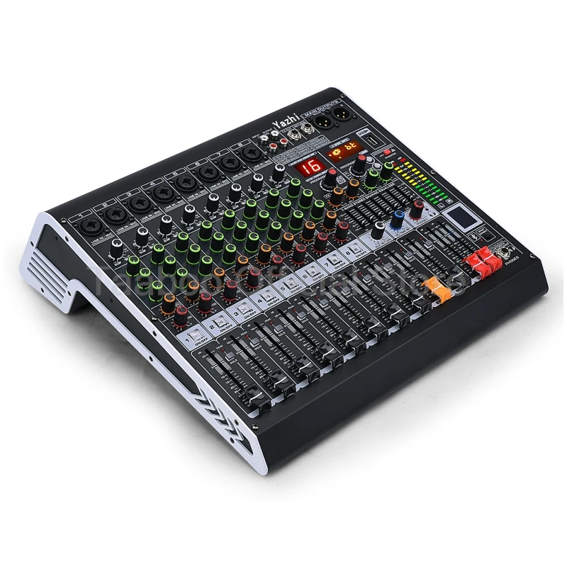 Audio Mixer 4/6/8/12 Channel 5.0 Bluetooth 48V Phantom Power DSP Mixing Console 7 Band EQ Sound Box XLR/USB/TRS for Karaoke DJ