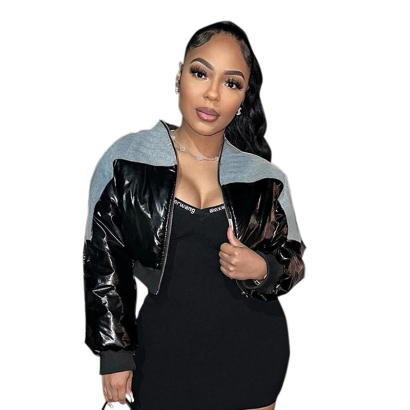 

Stylish Open Front Cardigan with Zipper Long Sleeve Cotton Cropped Tops for Fashionable Girls