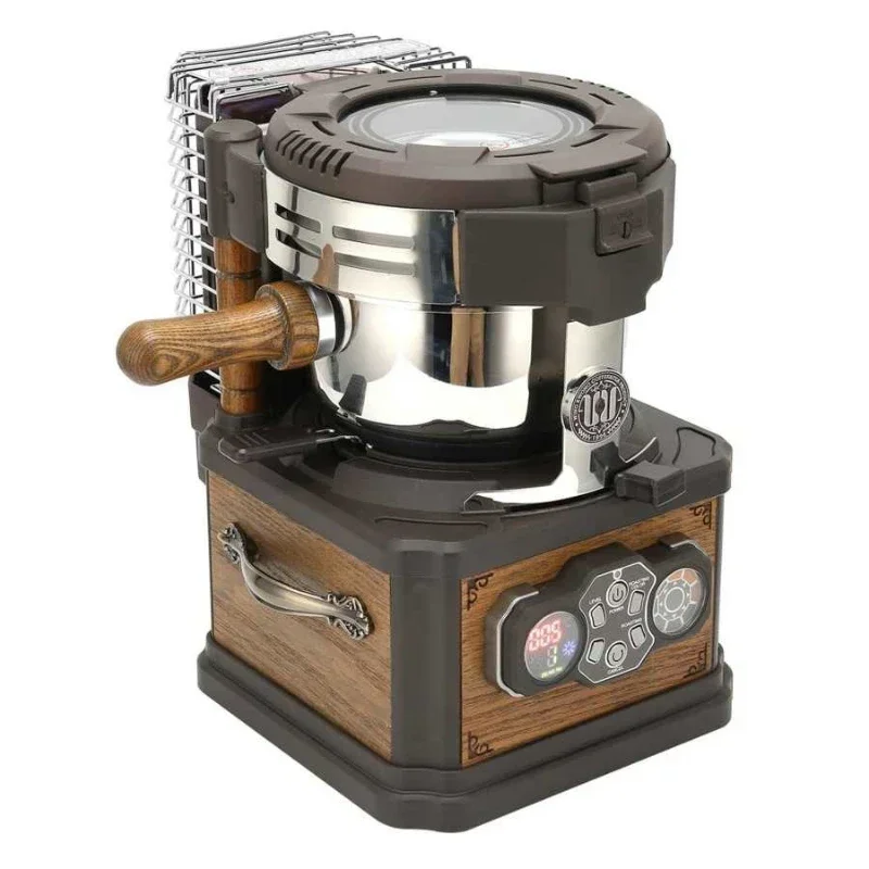 750W Vintage Automatic Electric Coffee Bean Roaster Precise Temperature Control Low Noise Coffee Roasting Machine 220V