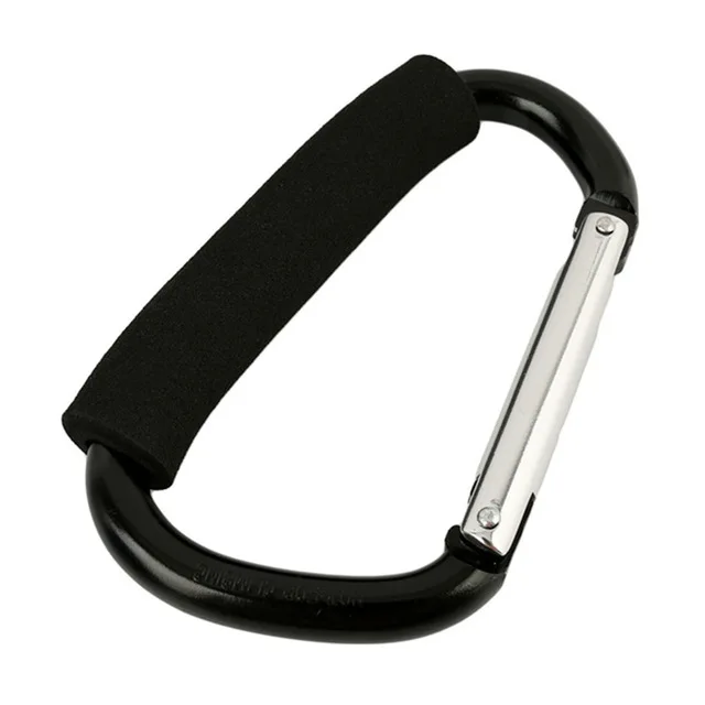 Heavy-Duty Aluminum Stroller Hook with Spring Snap and Carry Handle