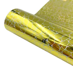 Holographic Rainbow Adhesive Vinyl for Indoor & Outdoor Holiday Decorations (Stone Gold)