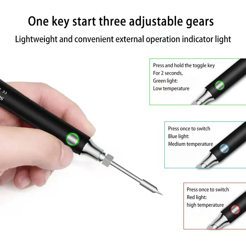 

Rechargeable Soldering Iron Powered Small Soldering Pen For Home And Outdoor Convenient Soldering Of Small Soldering Iron