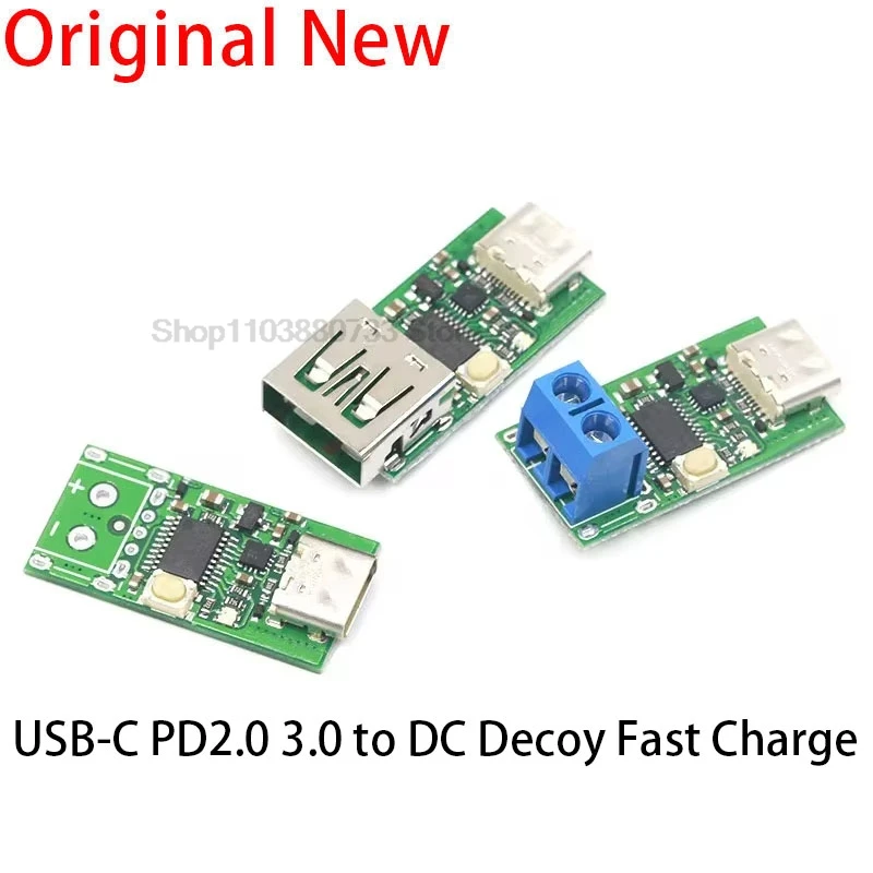 ZY12PDN Typ-C USB-C PD2.0 PD3.0 zu DC Schnellladung Ladeauslöser Schadedetektor Notebook Netzteil Wechselplatinenmodul