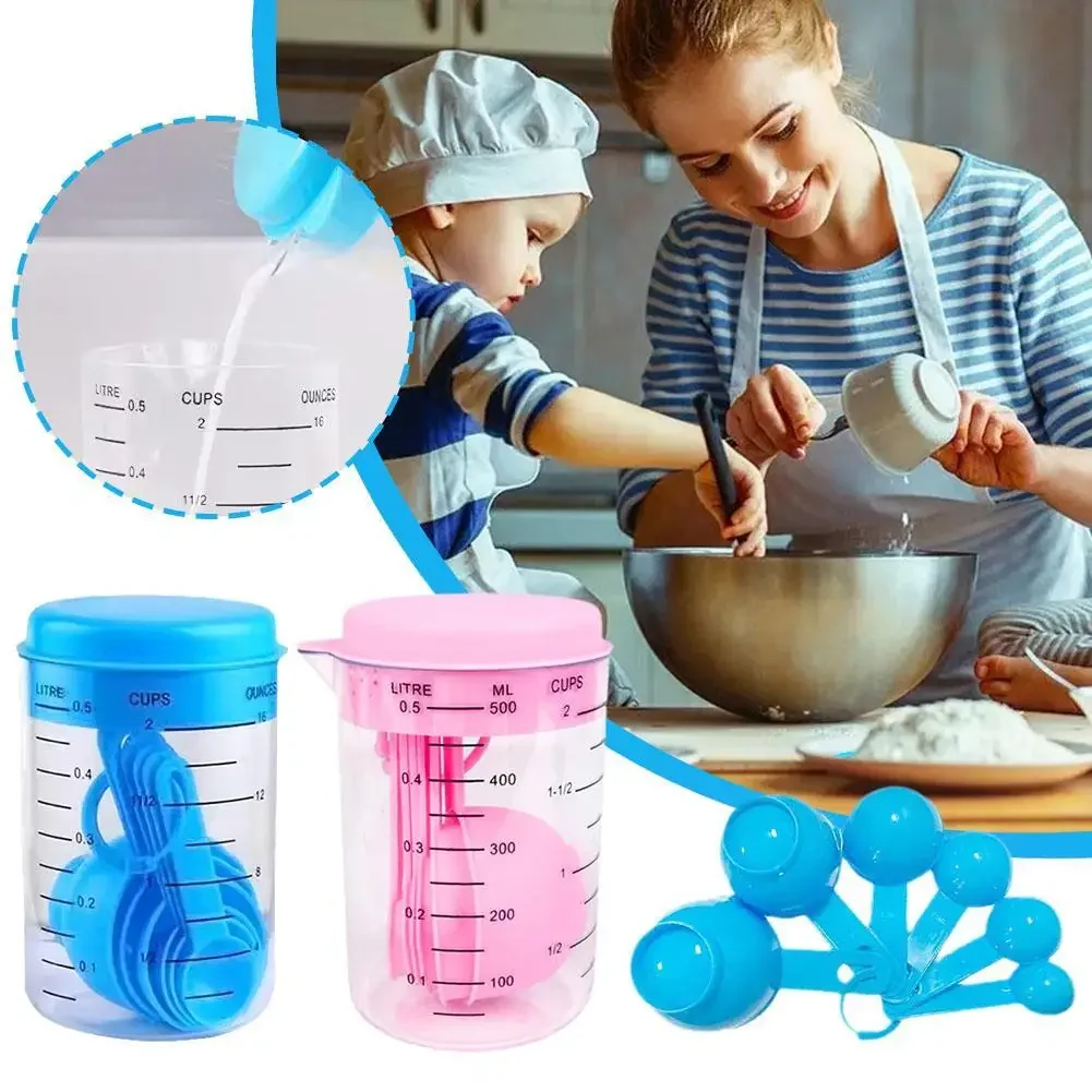7-Piece Kitchen Measuring Tool Plastic Measuring Cup Measuring Scale ...