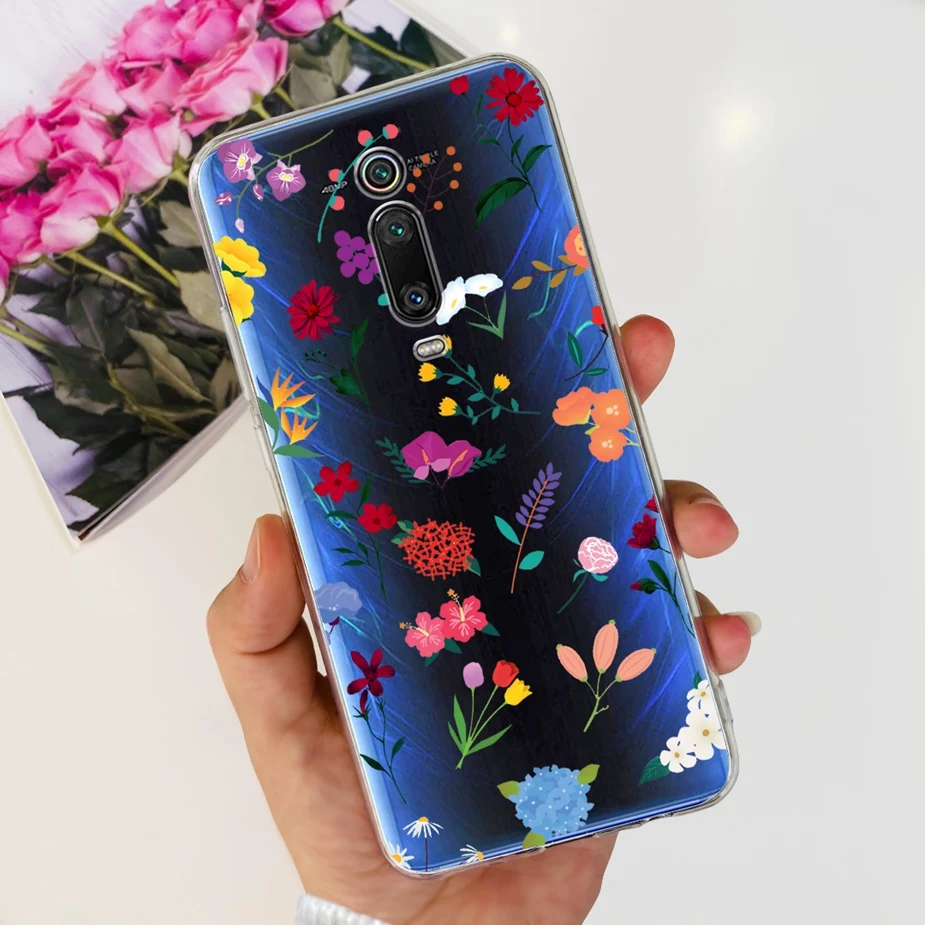 Stylish Painted Clear Silicone Phone Case with Bumper Protection