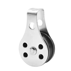 Stainless Steel Sailboat Canoe Kayak Pulley Outside Pad Eyes Rope Runner Portable Pulleys Sailing Hardware Necessities