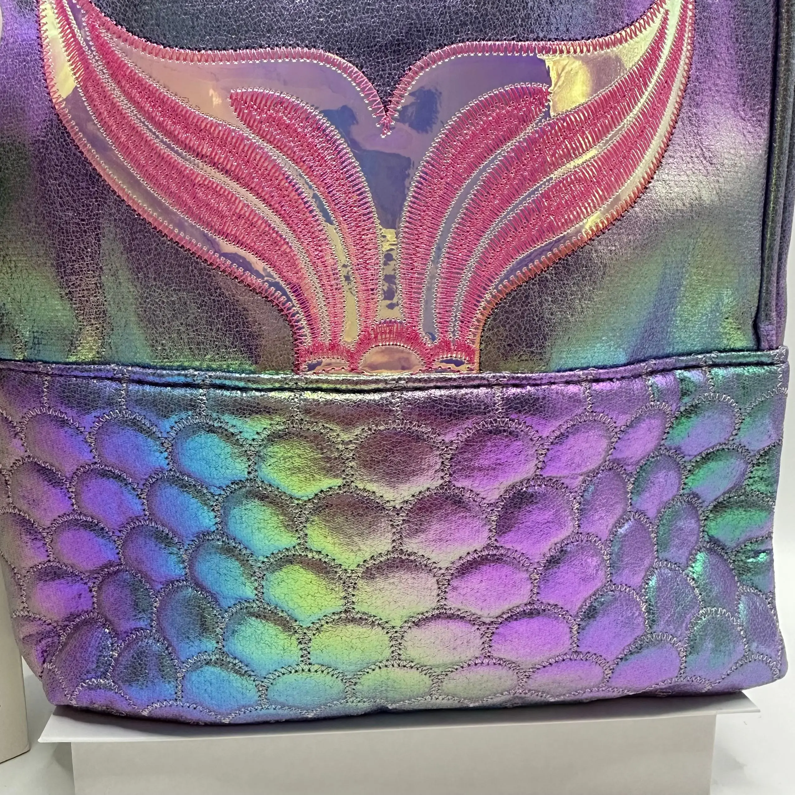 New Mermaid PU Backpack Custom Student School Bag Large Capacity Girl's  Backpack Personalized Name Birthday Gift Bags 3