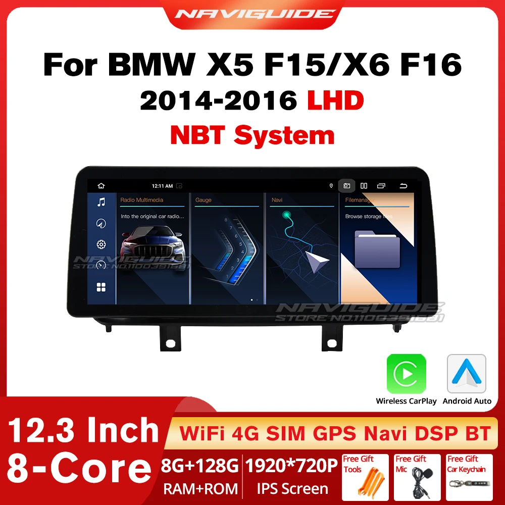 

Автомобильный GPS-радиоприемник для BMW X5 F15 X6 F16 LHD 12,3-128