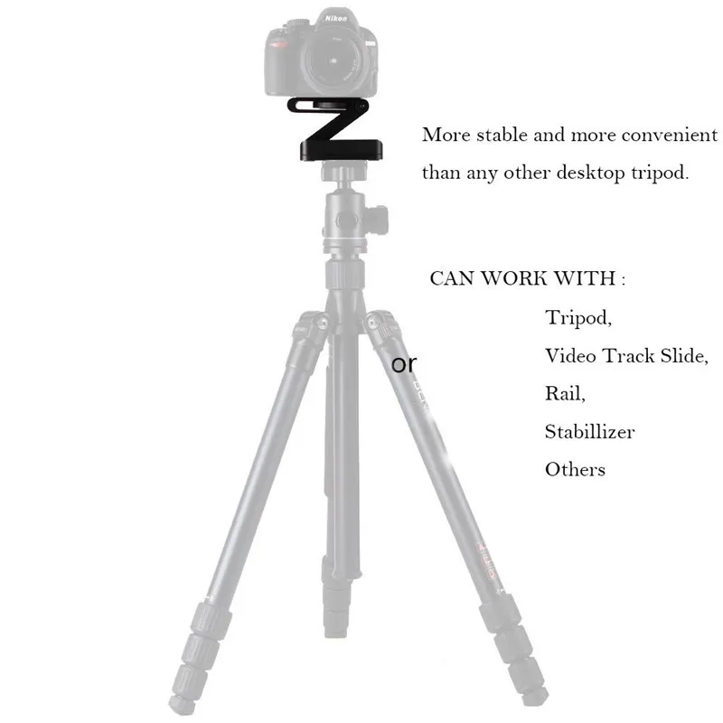 Portable Z head Flex camera tripod Z Pan & Tilt Aluminum Folding Tripod bracket Head Solution Photography Studio