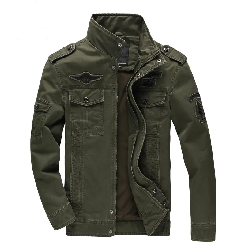 Casual Army Military Jacket Men Plus Size M-6Xl Jaqueta Masculina Air Force One Spring & Autumn Cargo Giacche Da Uomo Cappotto