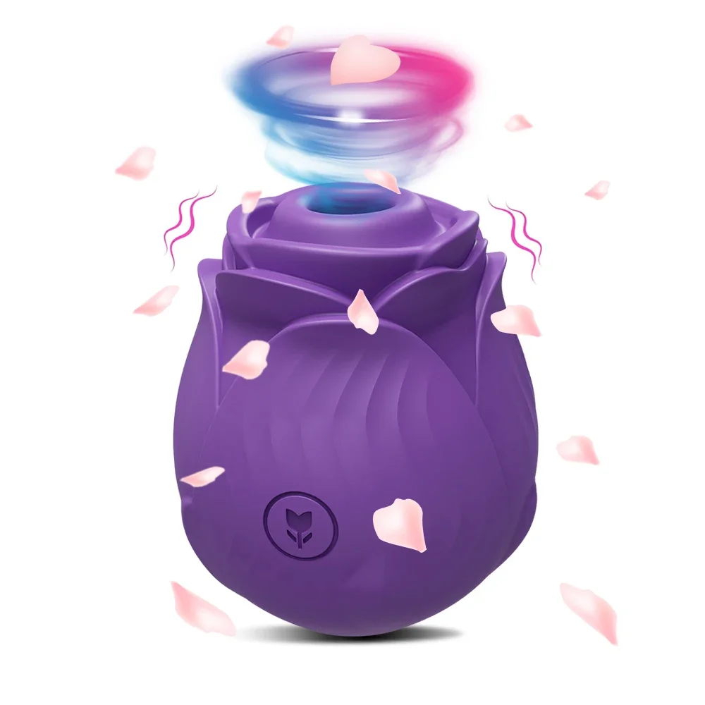 Rose-Sucking Vibrator for Women Clit Clitor Stimulator G Spot Thrusting Dildo Vibrating Female Masturbator Massage Adult Sex Toy