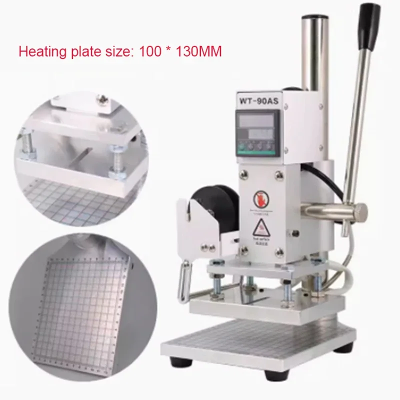 Desktop Slidable Workbench Thermal Press Digital Leather Wood PVC Paper Hot Foil Stamping Machine Embossing Bronzing Tool