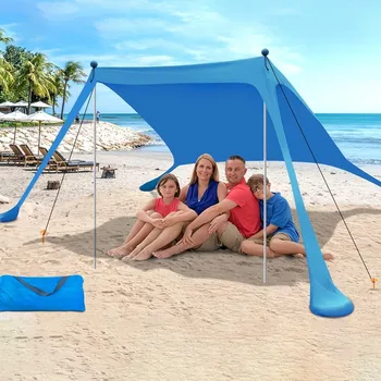 Windproof Pop Up Awning Outdoor Beach Sun Shade UV Ultralight 1