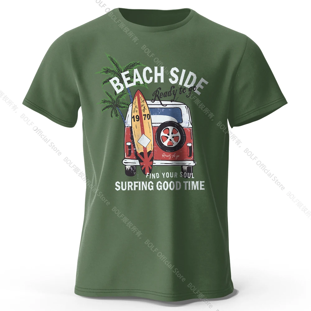 Retro Surf Badge Graphic Unisex Cotton T-Shirt