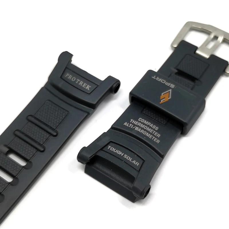 PRG-130 PRW1500 PRW-1500 PRG130 PRG-130Y 용 수지 고무 시계 스트랩 밴드 교체 남성용 스포츠 시계 밴드 액세서리