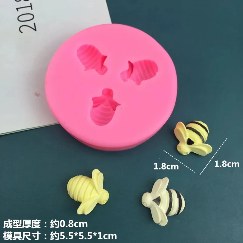 DIY 베이킹 도구 꿀벌 벌집 실리콘 몰드 초콜릿 캔디 케이크 장식 도구 점토..